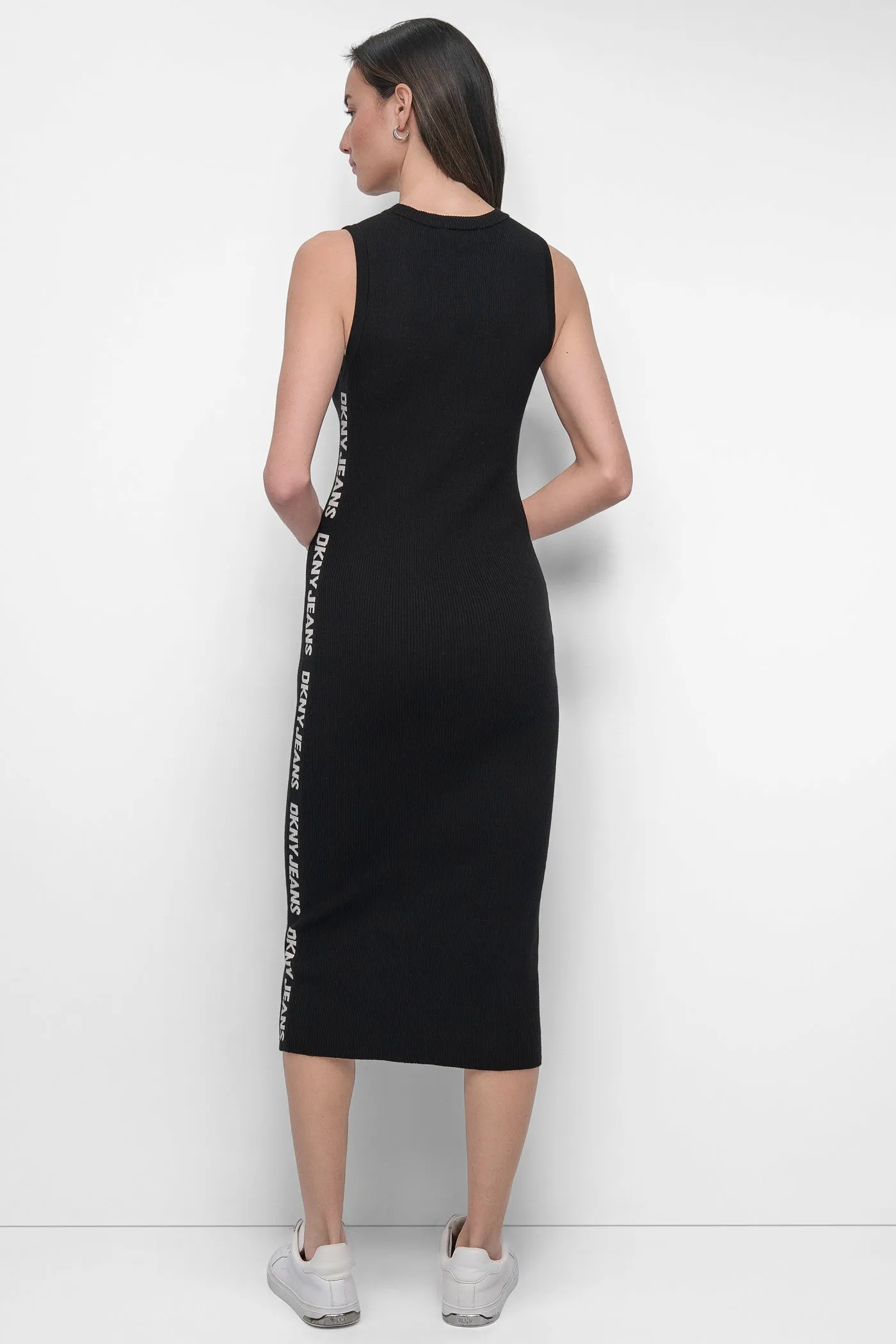 LOGO MIDI SWEATER TANK DRESS sold by DKNY product image thumbnail 2