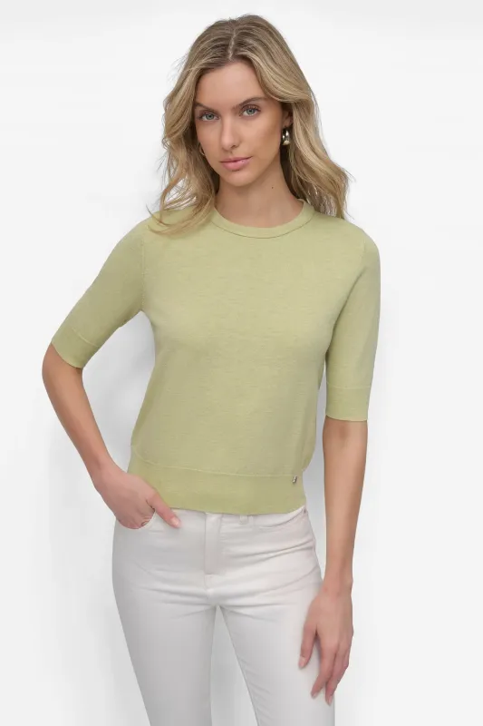 ELBOW SLEEVE CREW NECK sold by DKNY