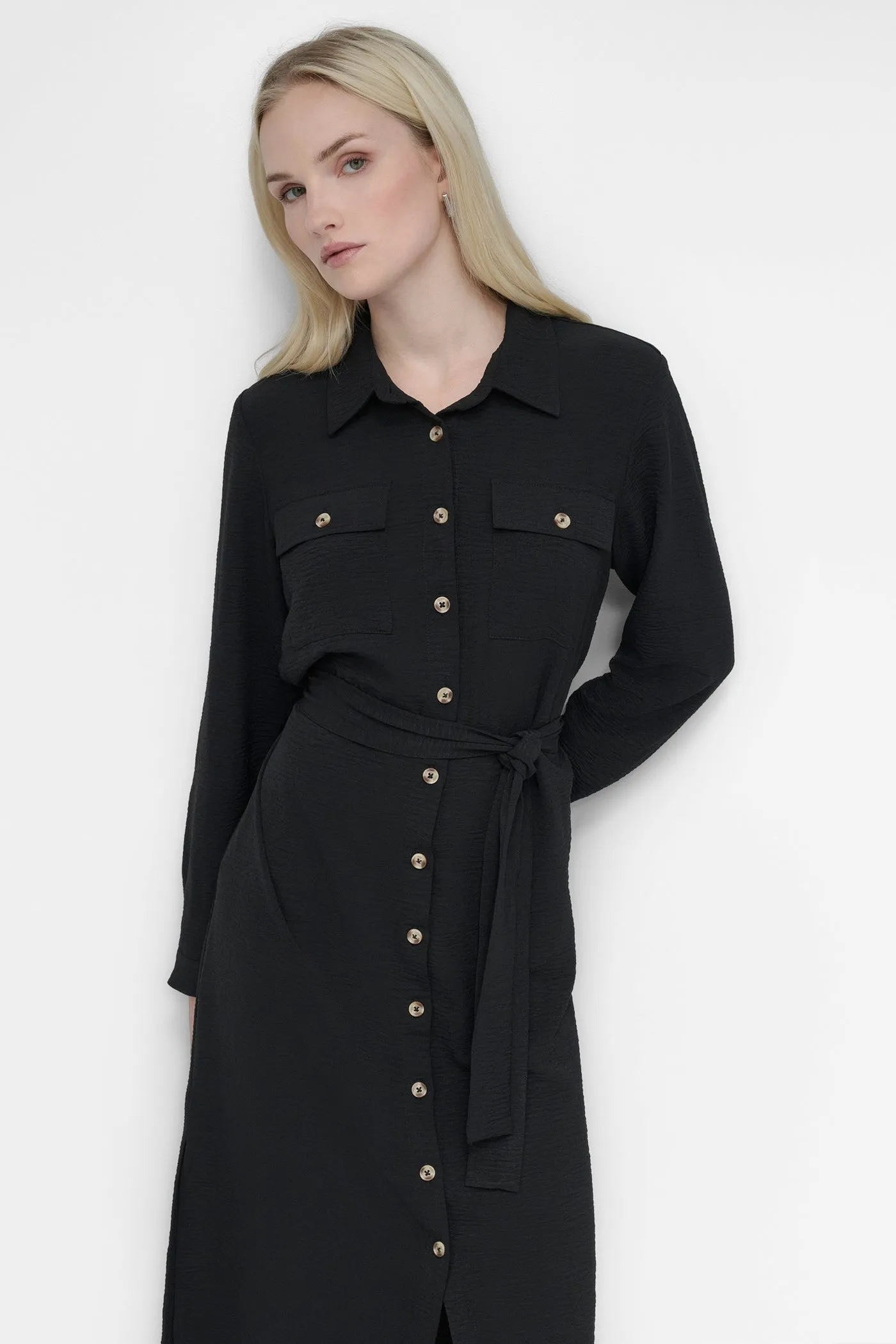 COLLARED BUTTON DRESS sold by DKNY product image thumbnail 4
