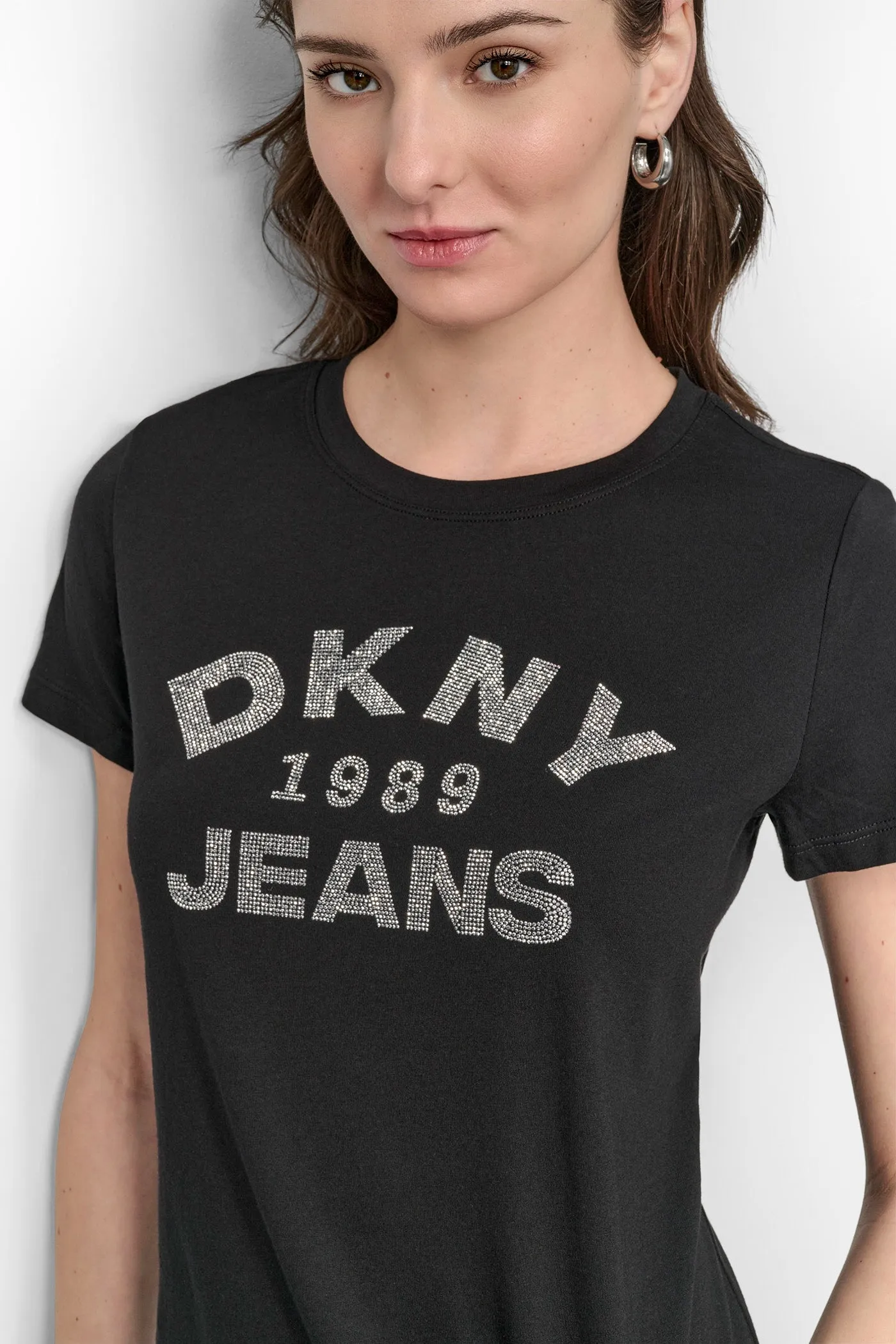 RHINESTONE LOGO TEE sold by DKNY product image thumbnail 4