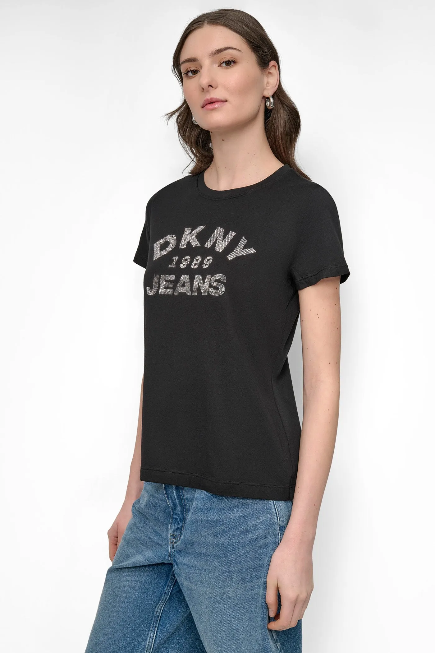 RHINESTONE LOGO TEE sold by DKNY product image thumbnail 3