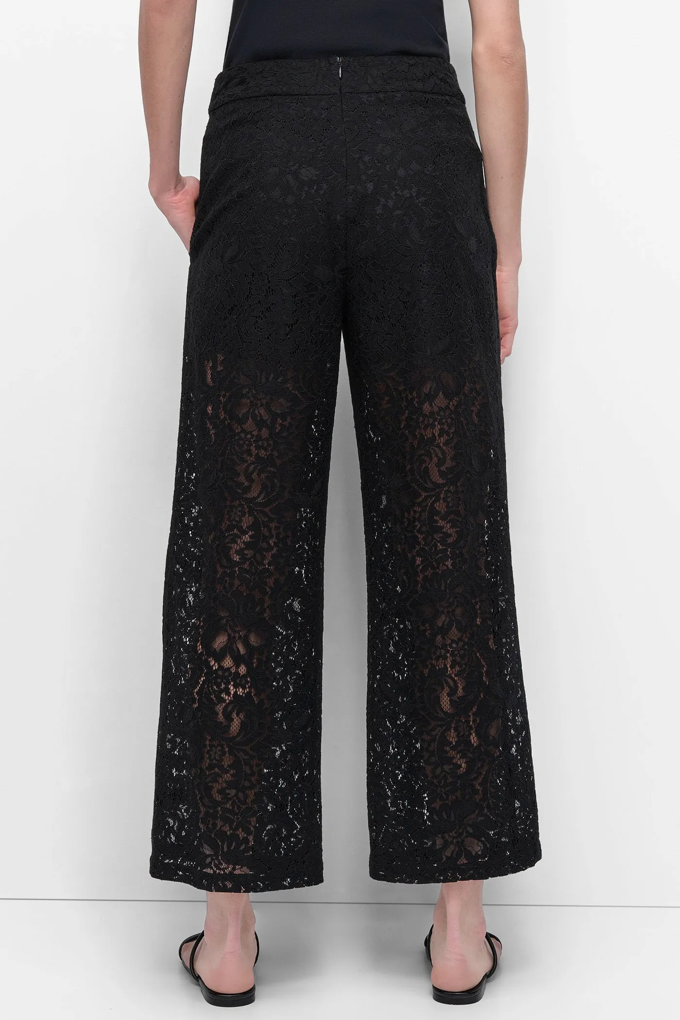 CROPPED LACE STRAIGHT LEG TROUSER sold by DKNY product image thumbnail 2