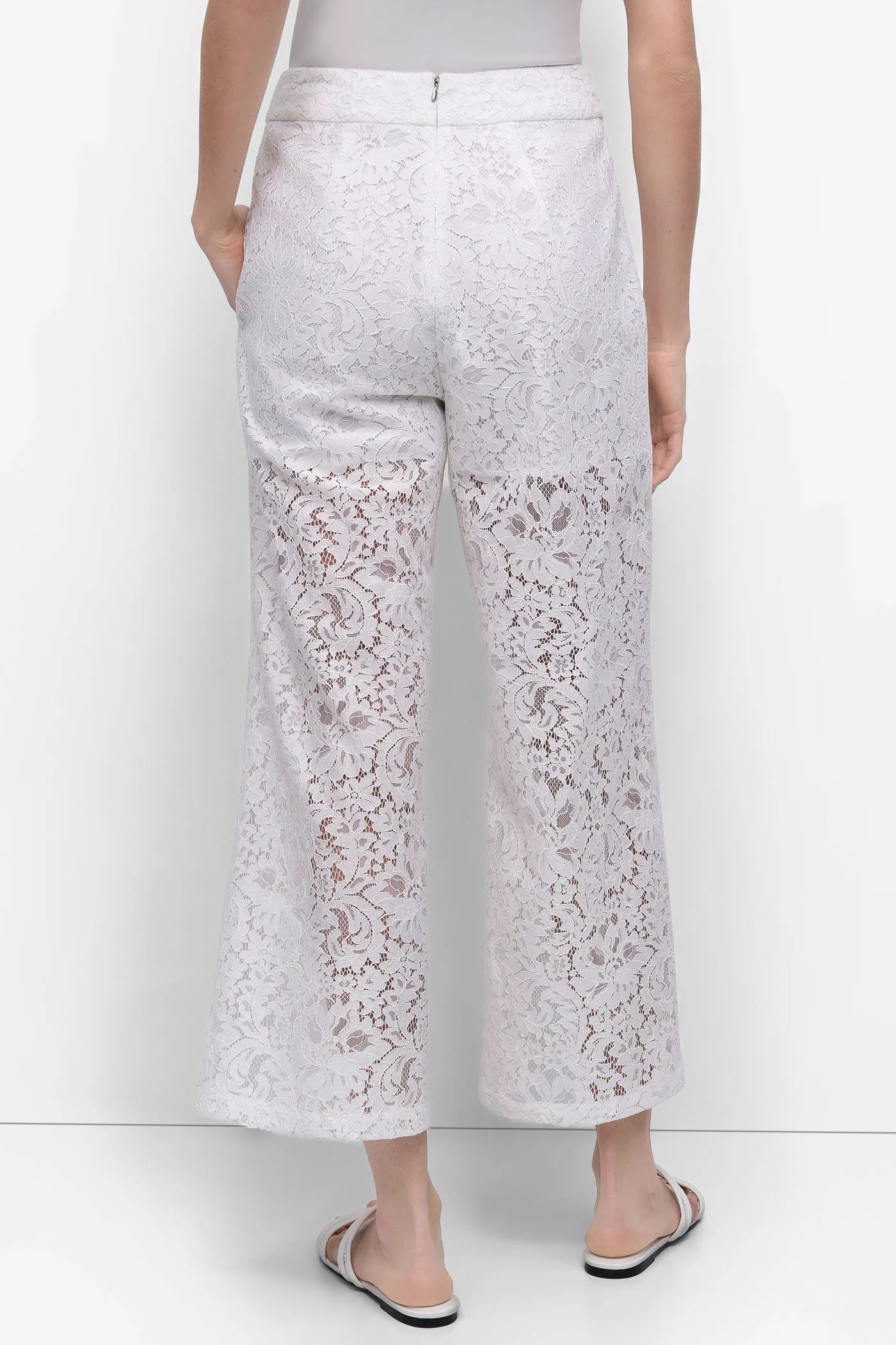 CROPPED LACE STRAIGHT LEG TROUSER sold by DKNY product image thumbnail 2