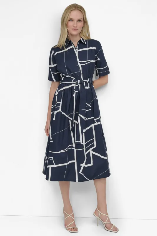 COLLARED BUTTON DRESS sold by DKNY
