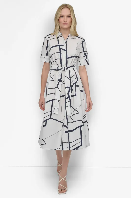 LONG SLEEVE COLLARED BUTTON sold by DKNY