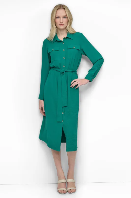 COLLARED BUTTON DRESS sold by DKNY
