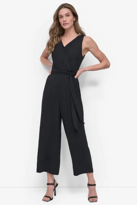 EXTENDED CAP SLEEVE JUMPSUIT made by DKNY