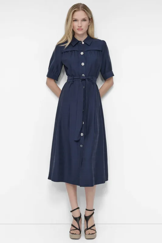 COLLAR BUTTON DOWN UITILITY DRESS sold by DKNY