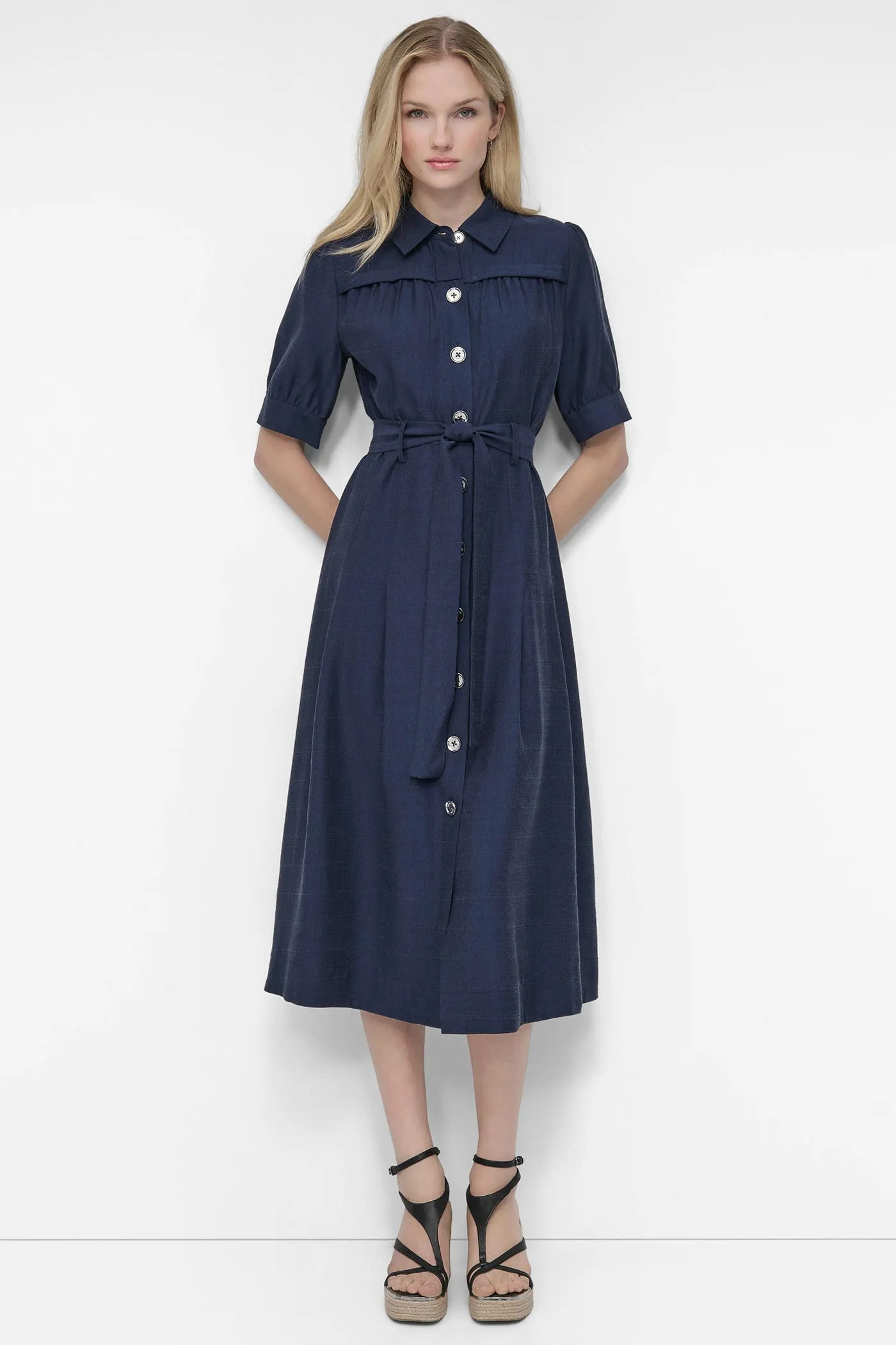 COLLAR BUTTON DOWN UITILITY DRESS sold by DKNY