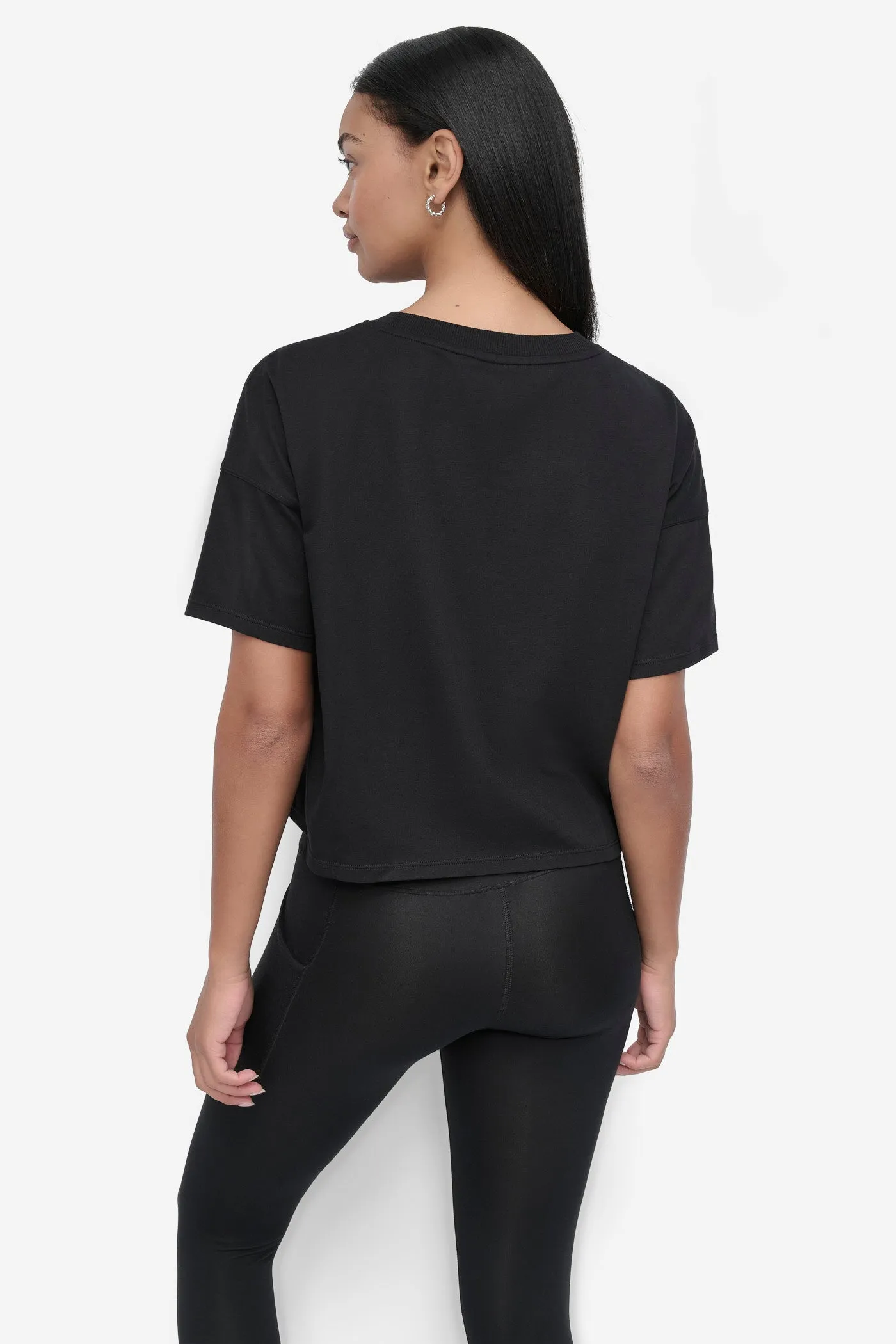 CROPPED OMBRÉ CRYSTAL LOGO TEE sold by DKNY product image thumbnail 2