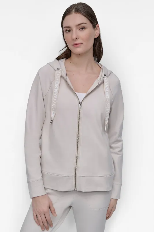 LOGO DRAWSTRING PERFORMANCE HOODIE sold by DKNY