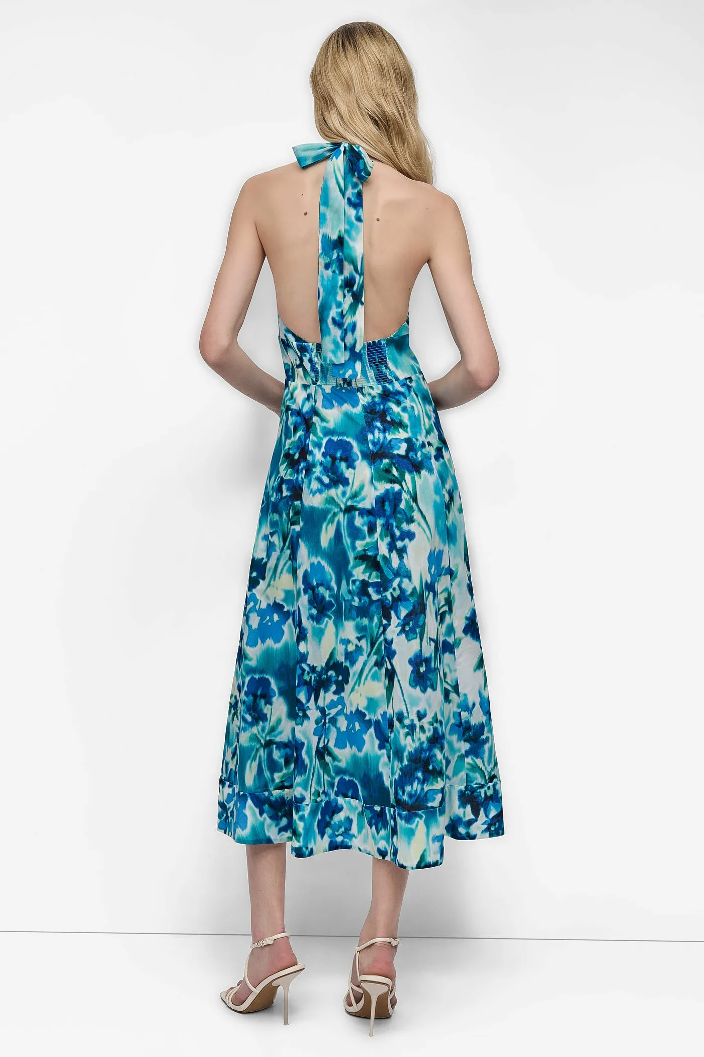 V NECK HALTER MIDI DRESS sold by DKNY product image thumbnail 2
