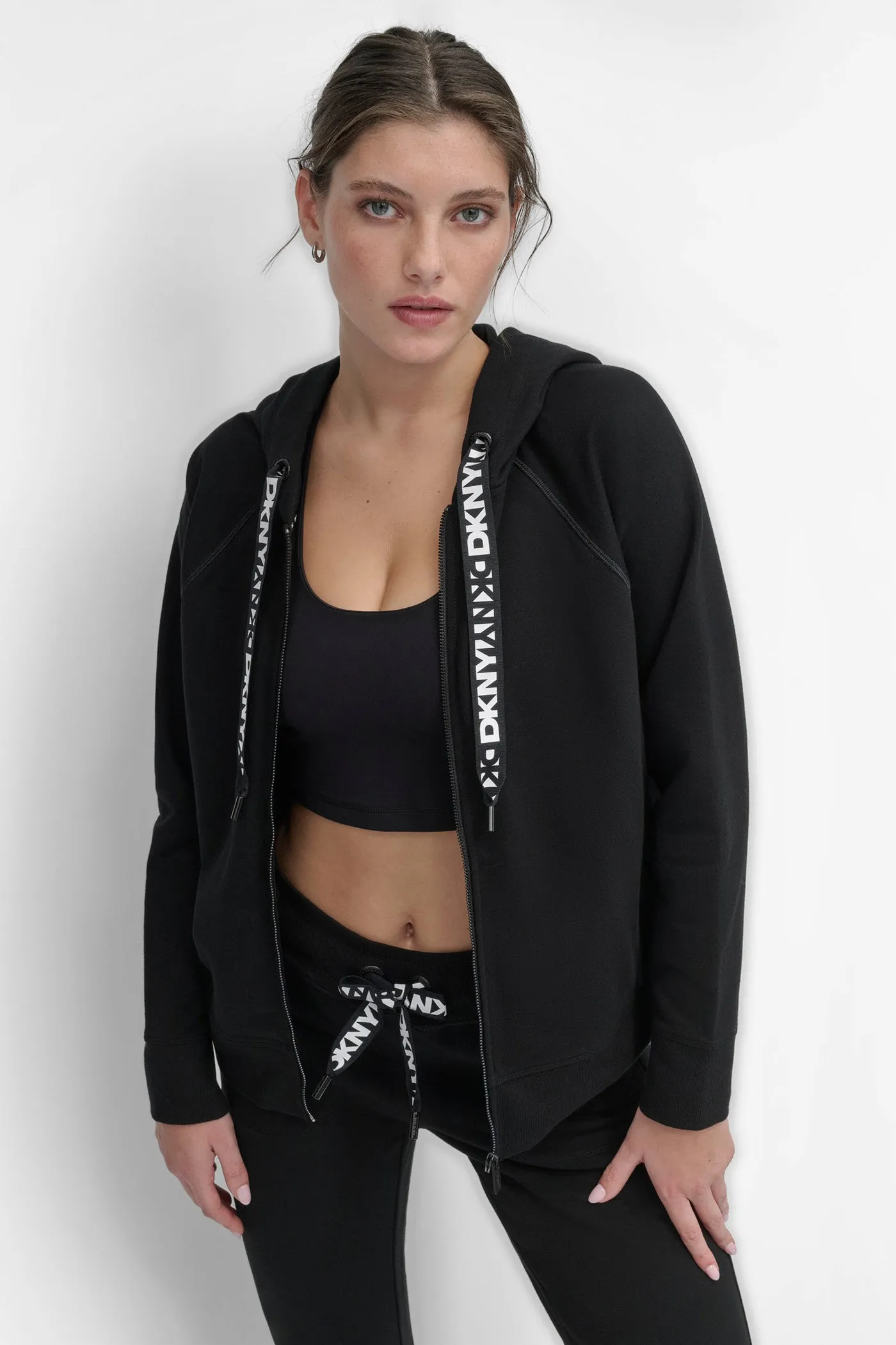 TWO-TONE LOGO DRAWSTRING HOODIE sold by DKNY product image thumbnail 4