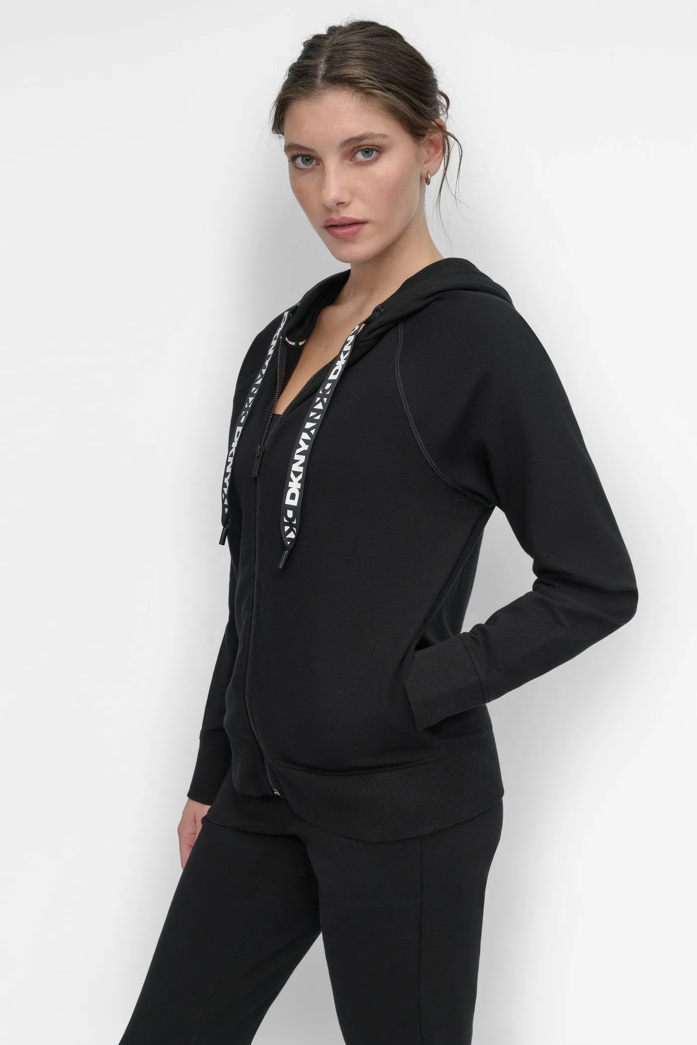 TWO-TONE LOGO DRAWSTRING HOODIE sold by DKNY product image thumbnail 3