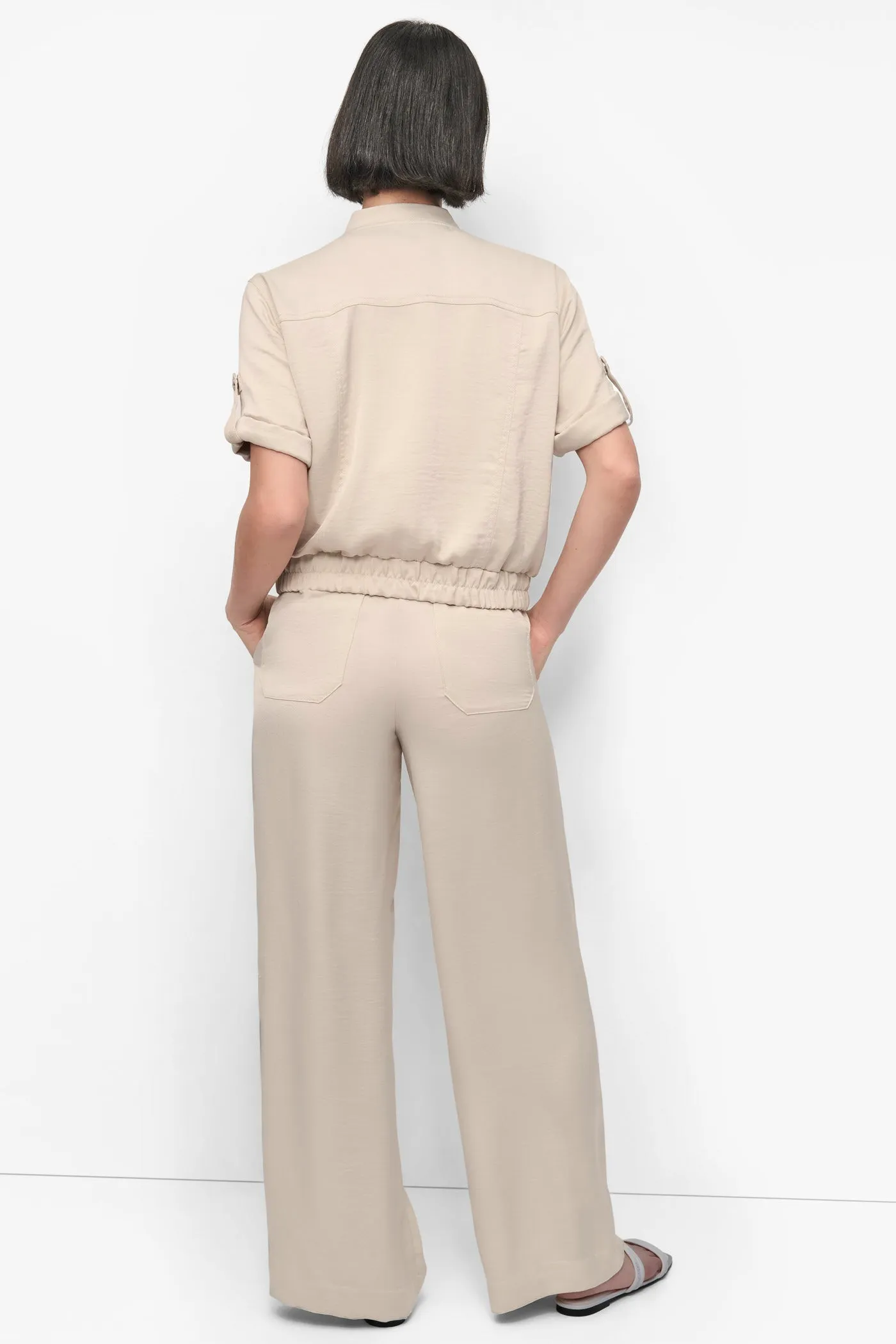 SHORT SLEEVE ROLL TAB ZIP FRONT sold by DKNY product image thumbnail 2
