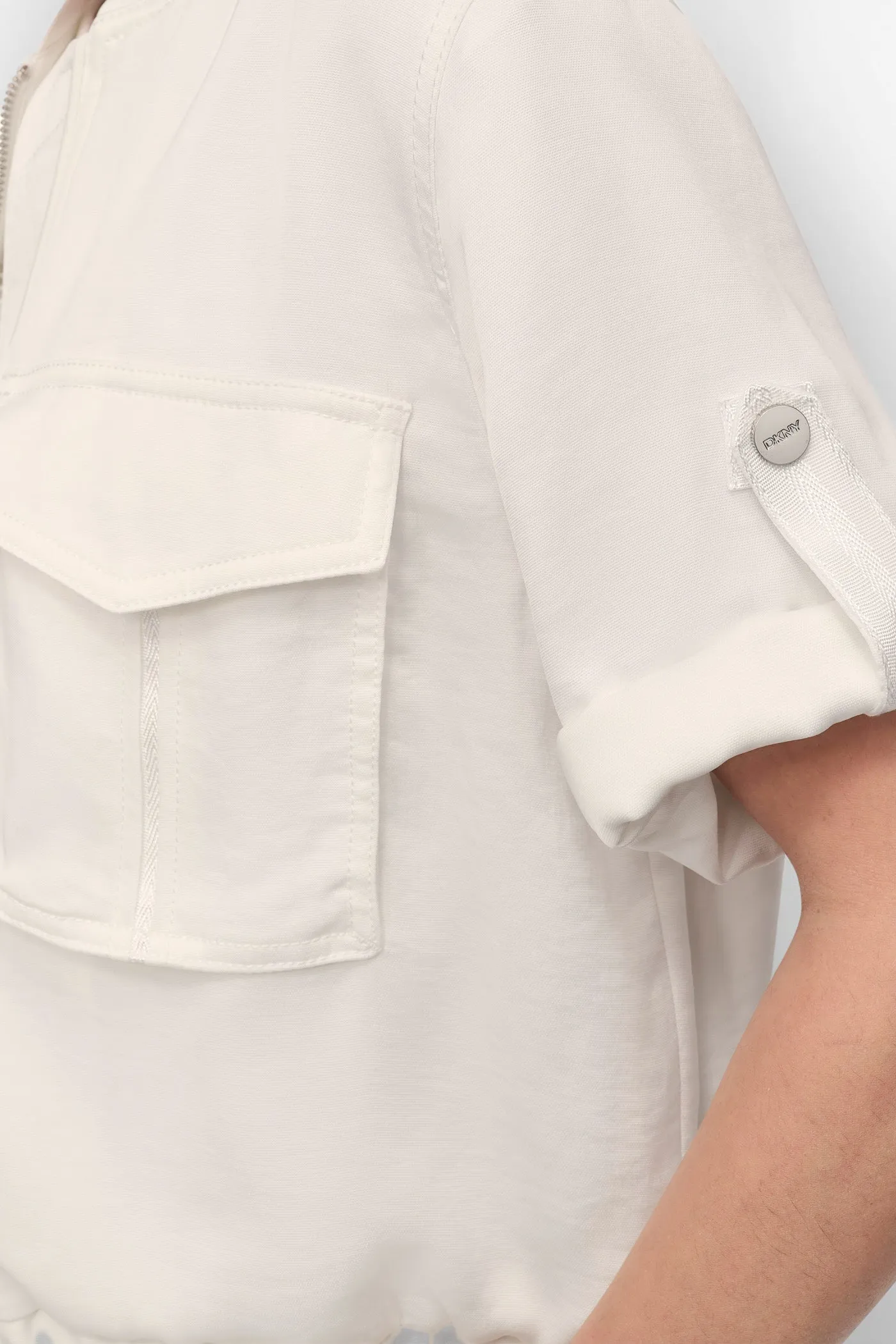 SHORT SLEEVE ROLL TAB ZIP FRONT sold by DKNY product image thumbnail 5