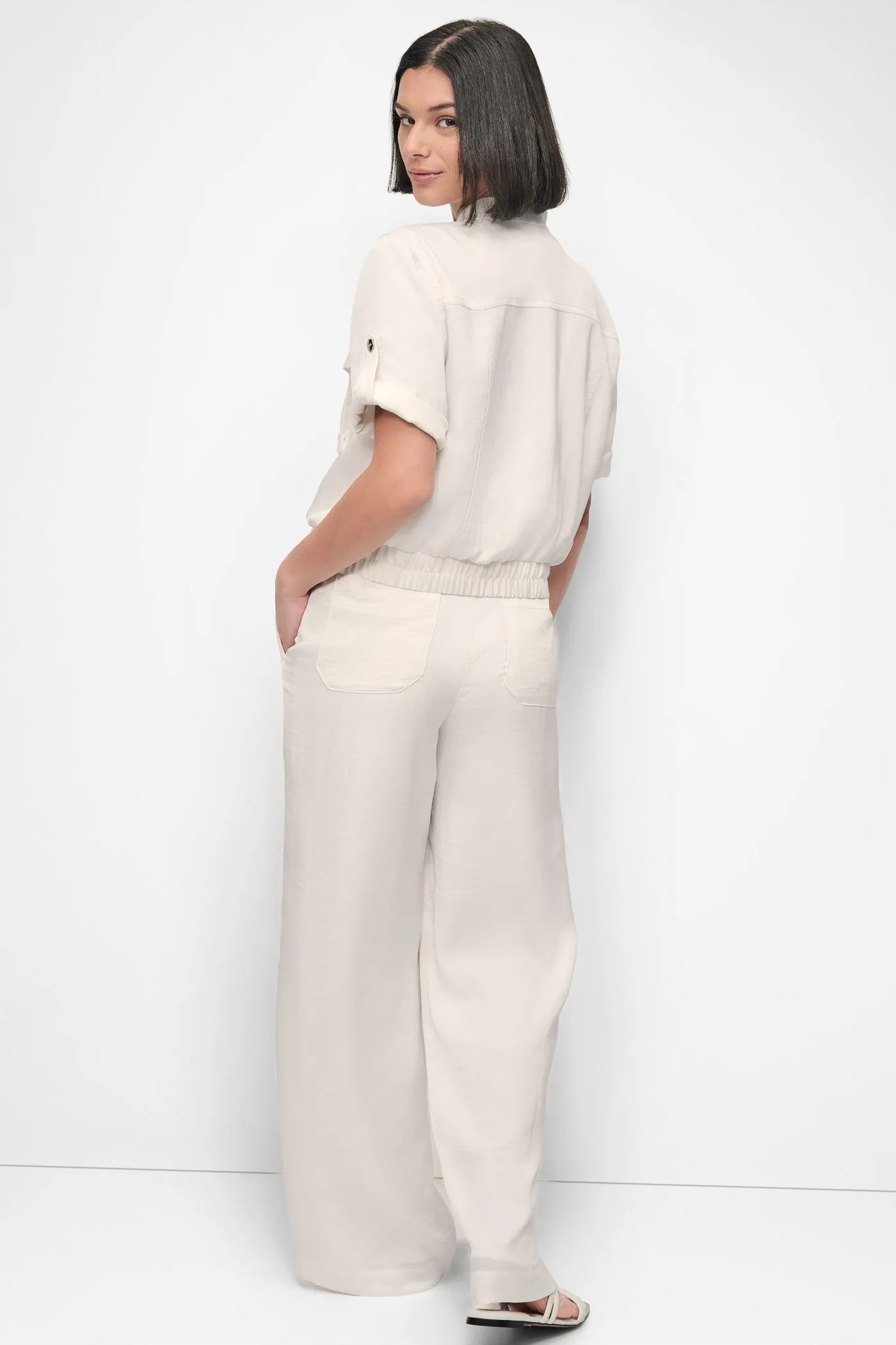 SHORT SLEEVE ROLL TAB ZIP FRONT sold by DKNY product image thumbnail 2
