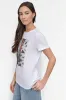 CRYSTAL LOGO-EMBELLISHED CITY GRAPHIC TEE sold by DKNY