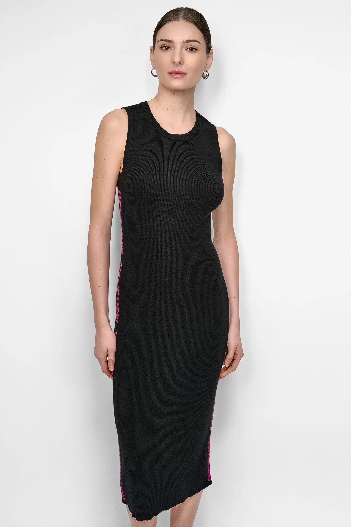 LOGO MIDI SWEATER TANK DRESS sold by DKNY product image thumbnail 4