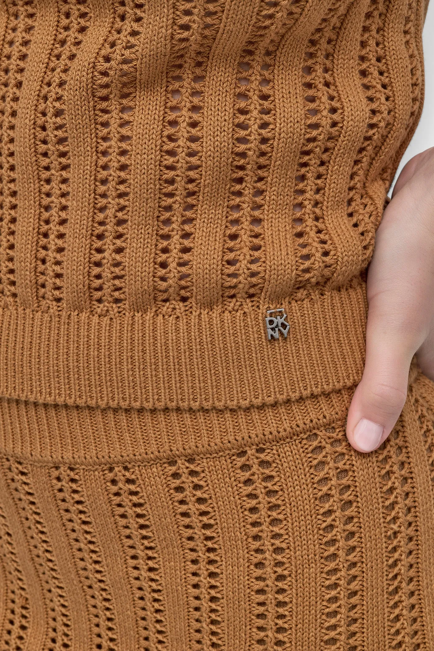 CABLE POINTELLE STITCH TANK sold by DKNY product image thumbnail 5