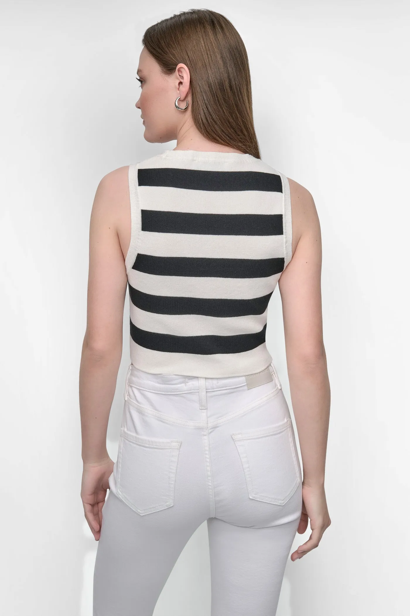 CROPPED JACQUARD SWEATER sold by DKNY product image thumbnail 2