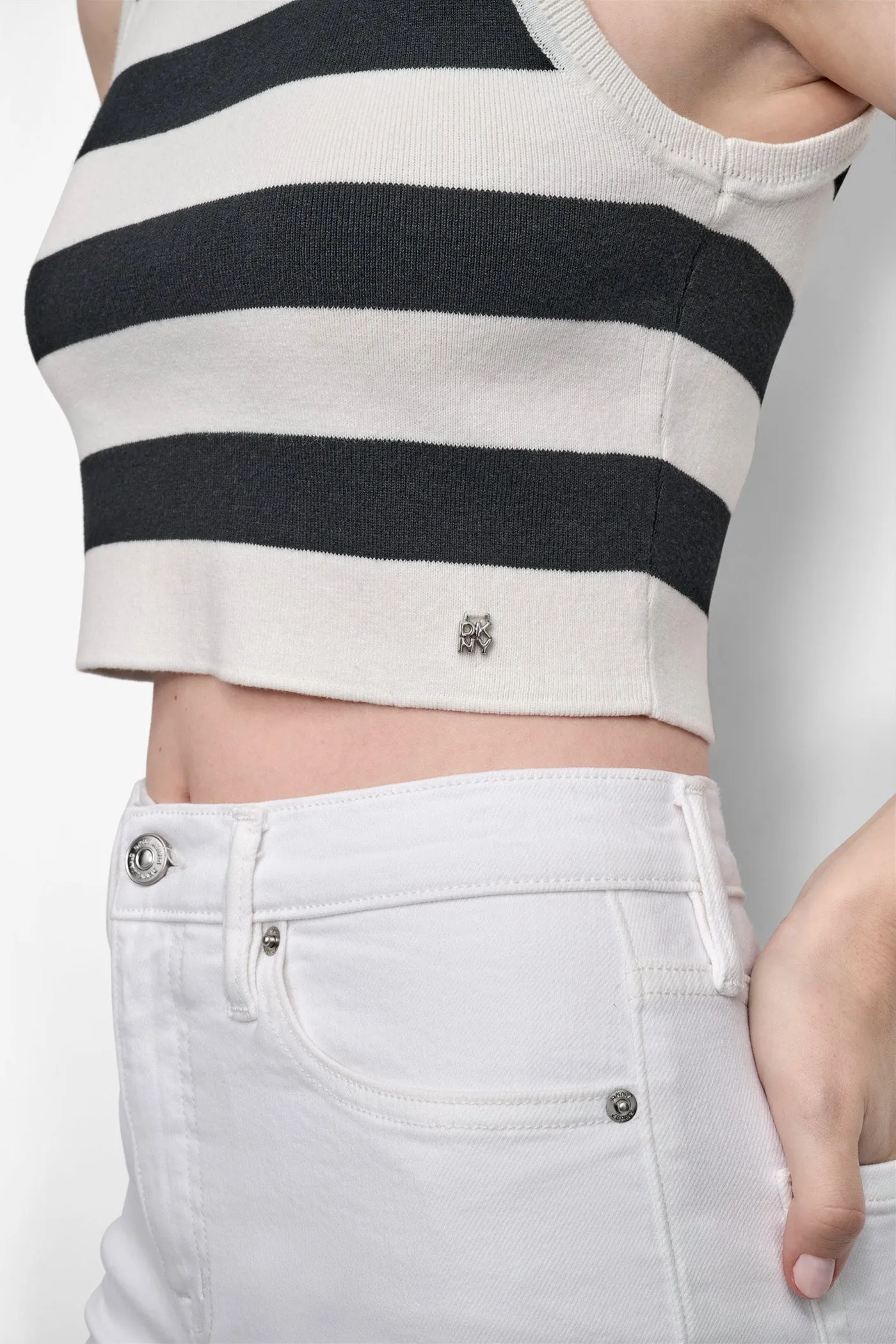 CROPPED JACQUARD SWEATER sold by DKNY product image thumbnail 4