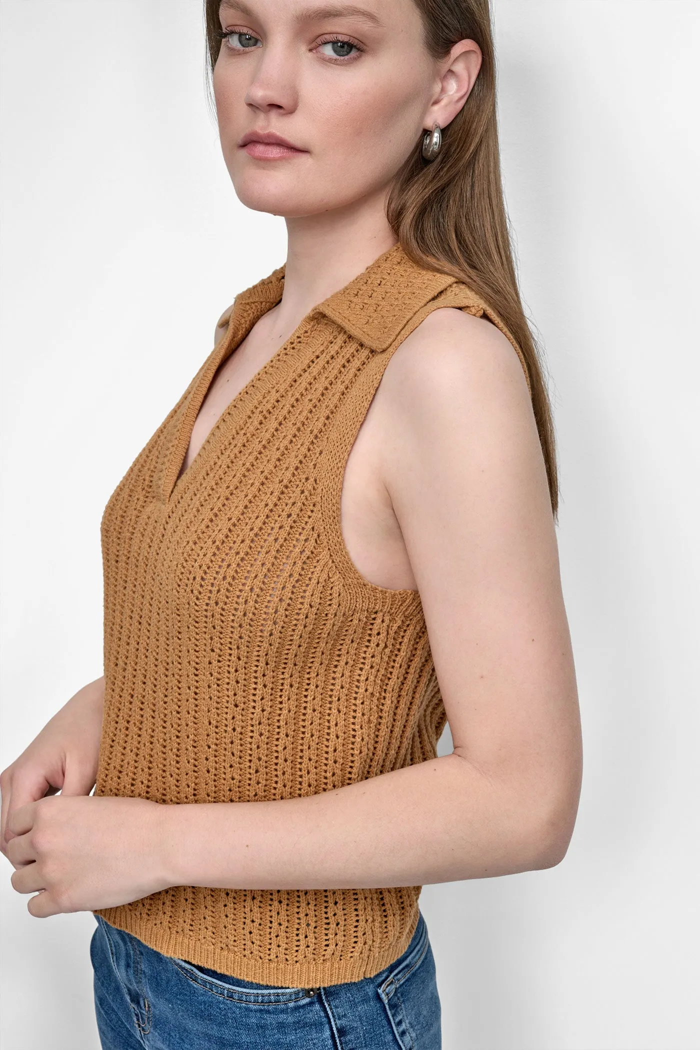 OPEN-KNIT POLO sold by DKNY product image thumbnail 4