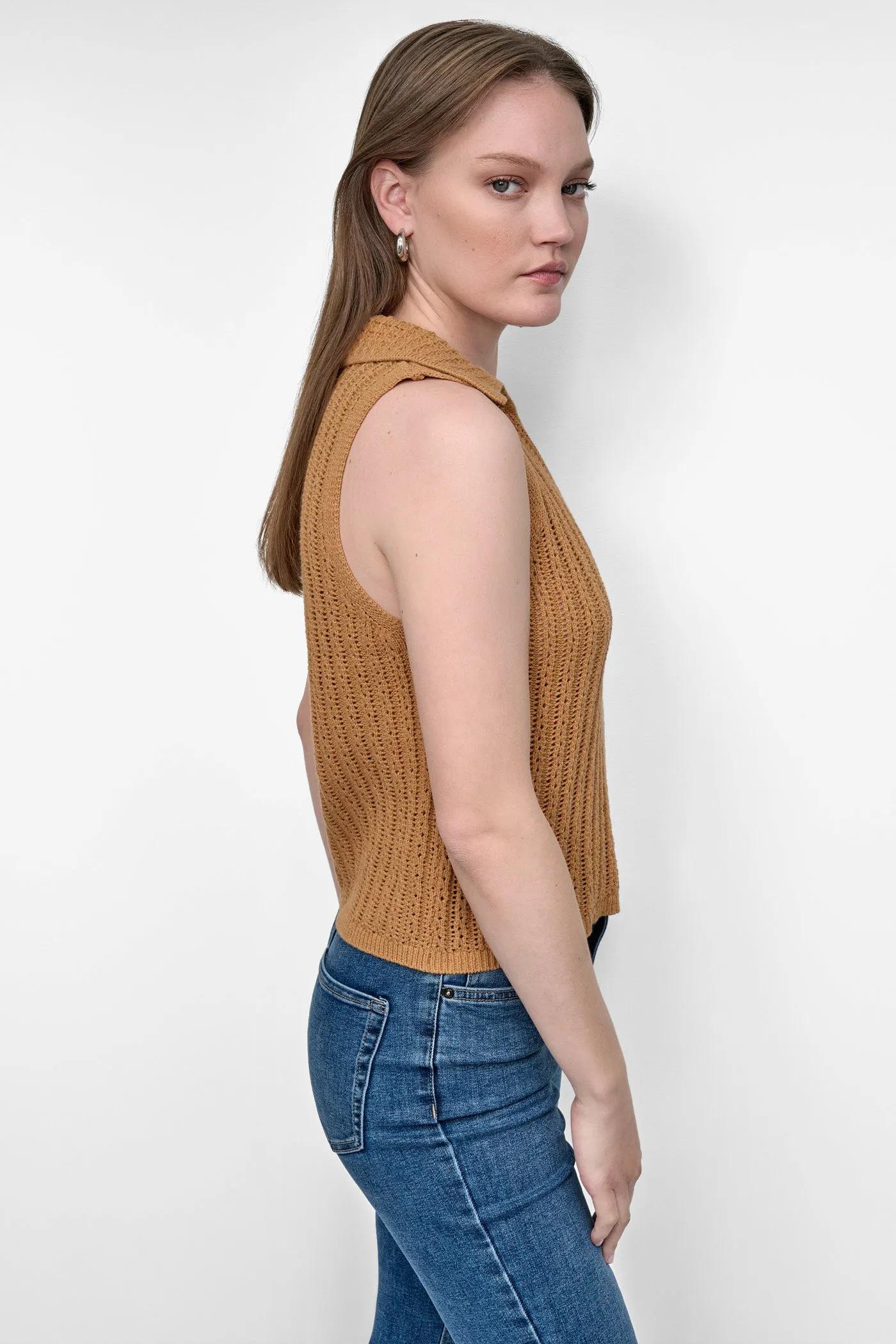 OPEN-KNIT POLO sold by DKNY product image thumbnail 3