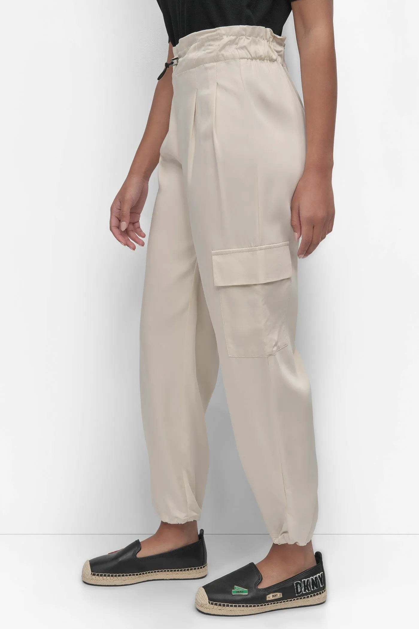 SOFT CARGO PANT WITH BUNGEE WAIST sold by DKNY product image thumbnail 3