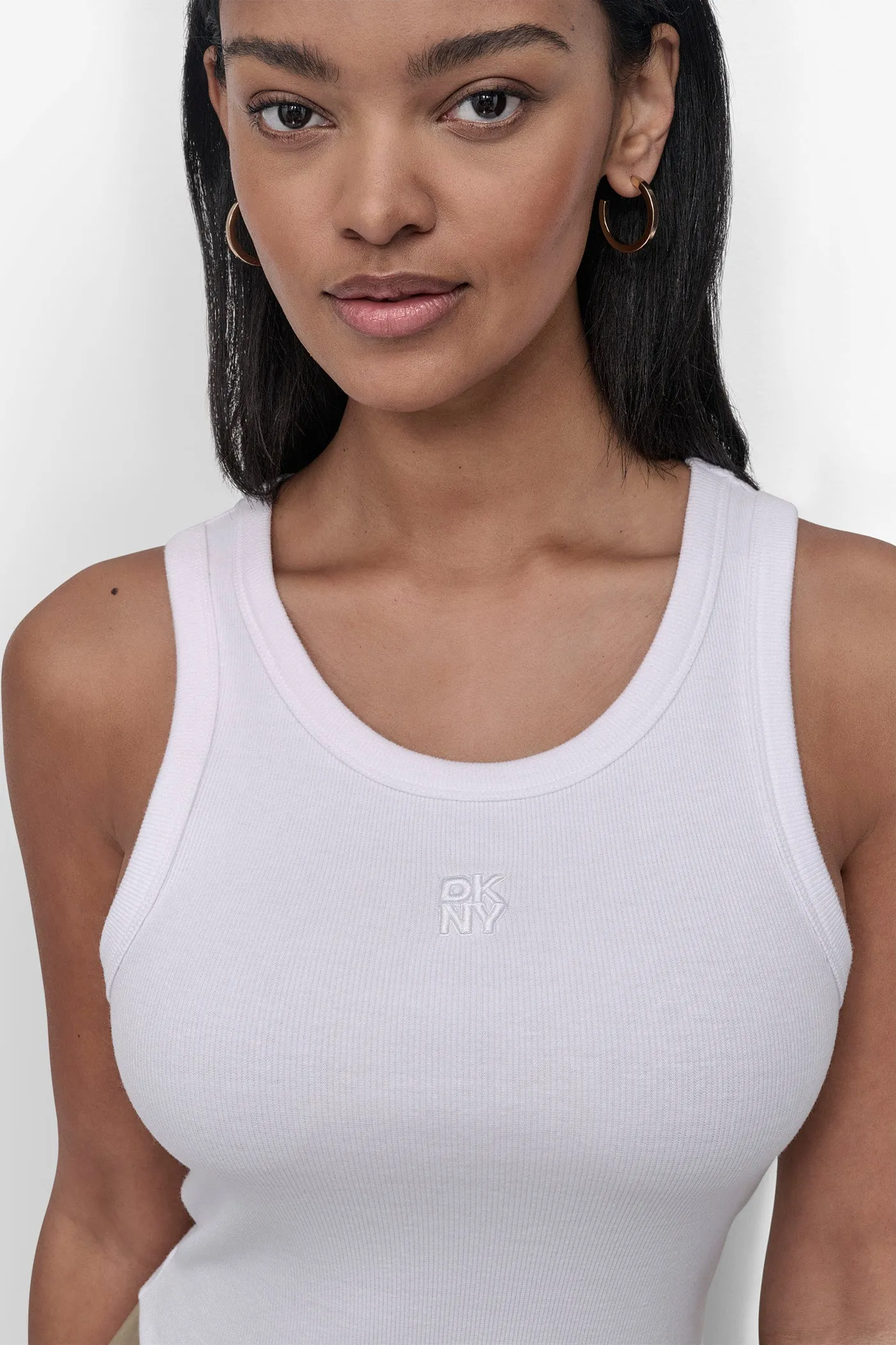 MIXED MEDIA MIDI TANK DRESS sold by DKNY product image thumbnail 4