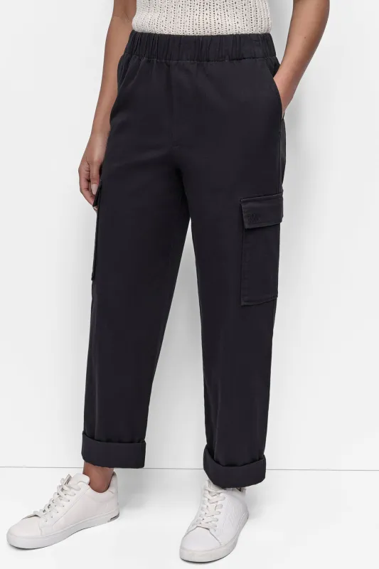 HIGH-RISE PULL-ON CARGO JOGGER sold by DKNY