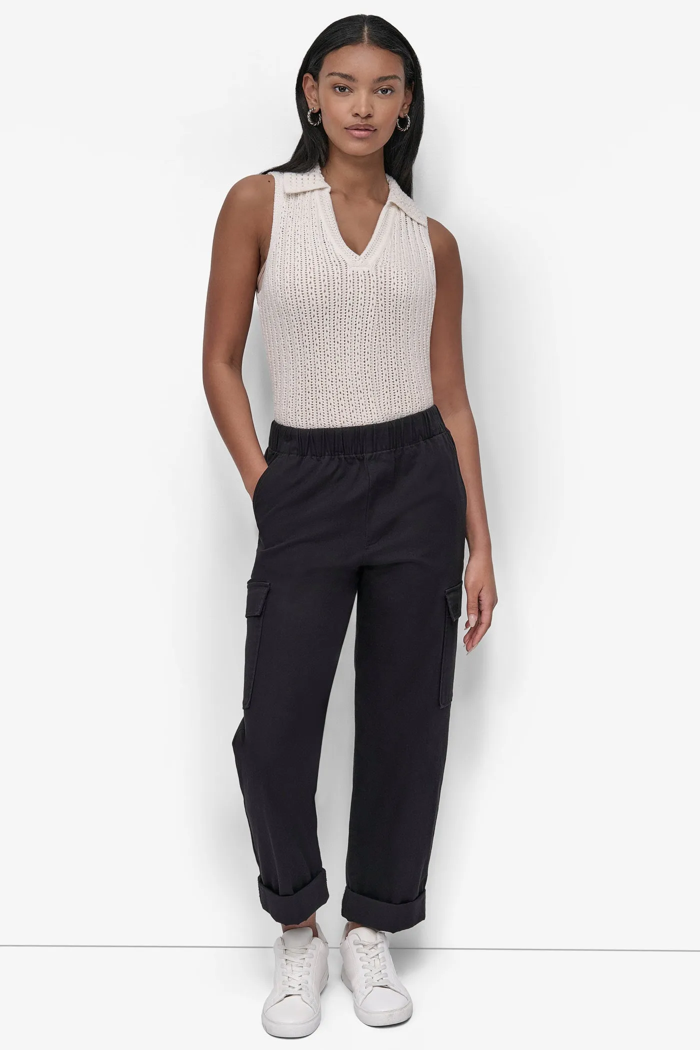 HIGH-RISE PULL-ON CARGO JOGGER sold by DKNY product image thumbnail 5