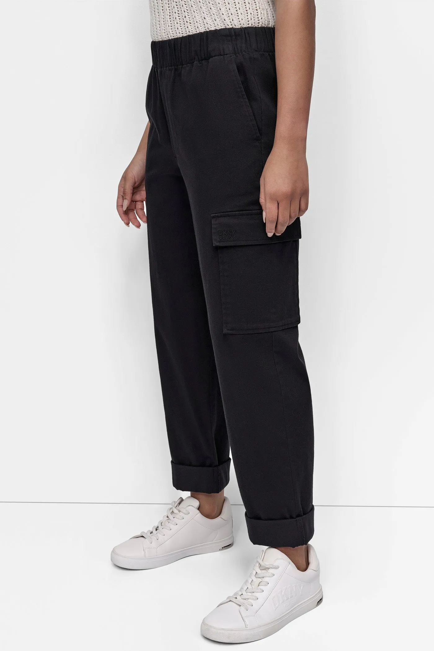 HIGH-RISE PULL-ON CARGO JOGGER sold by DKNY product image thumbnail 3