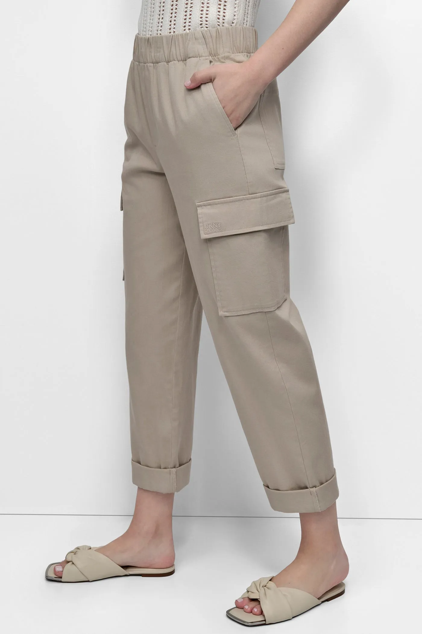 HIGH-RISE PULL-ON CARGO JOGGER sold by DKNY product image thumbnail 3