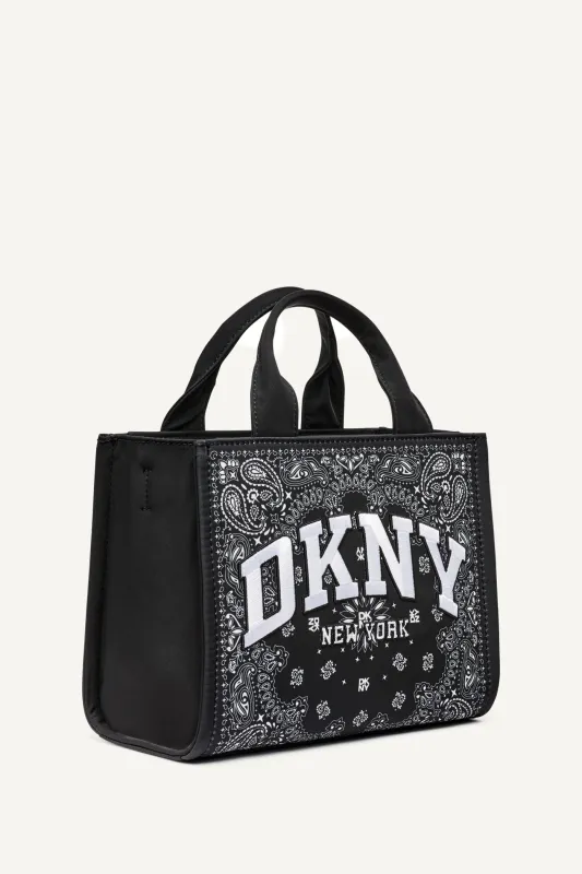 HADLEE SMALL EMBROIDERED LOGO TOTE sold by DKNY