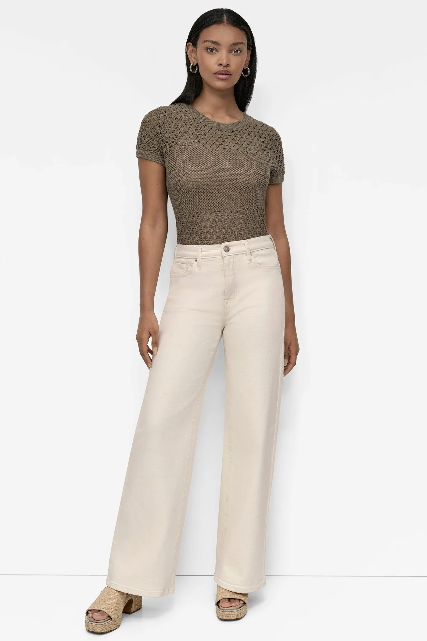 HIGH-RISE TAILORED WIDE LEG JEAN sold by DKNY product image thumbnail 5