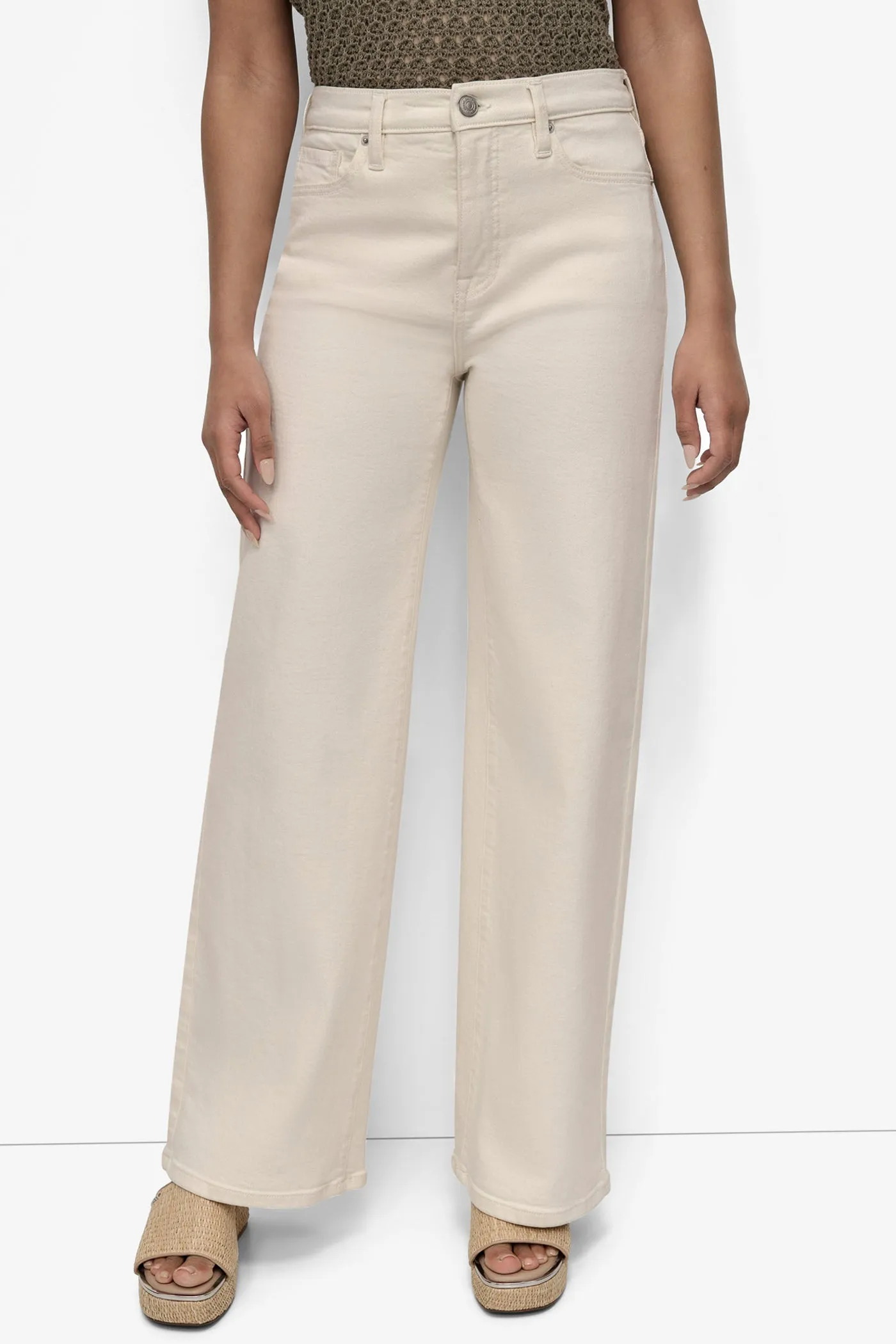 HIGH-RISE TAILORED WIDE LEG JEAN sold by DKNY