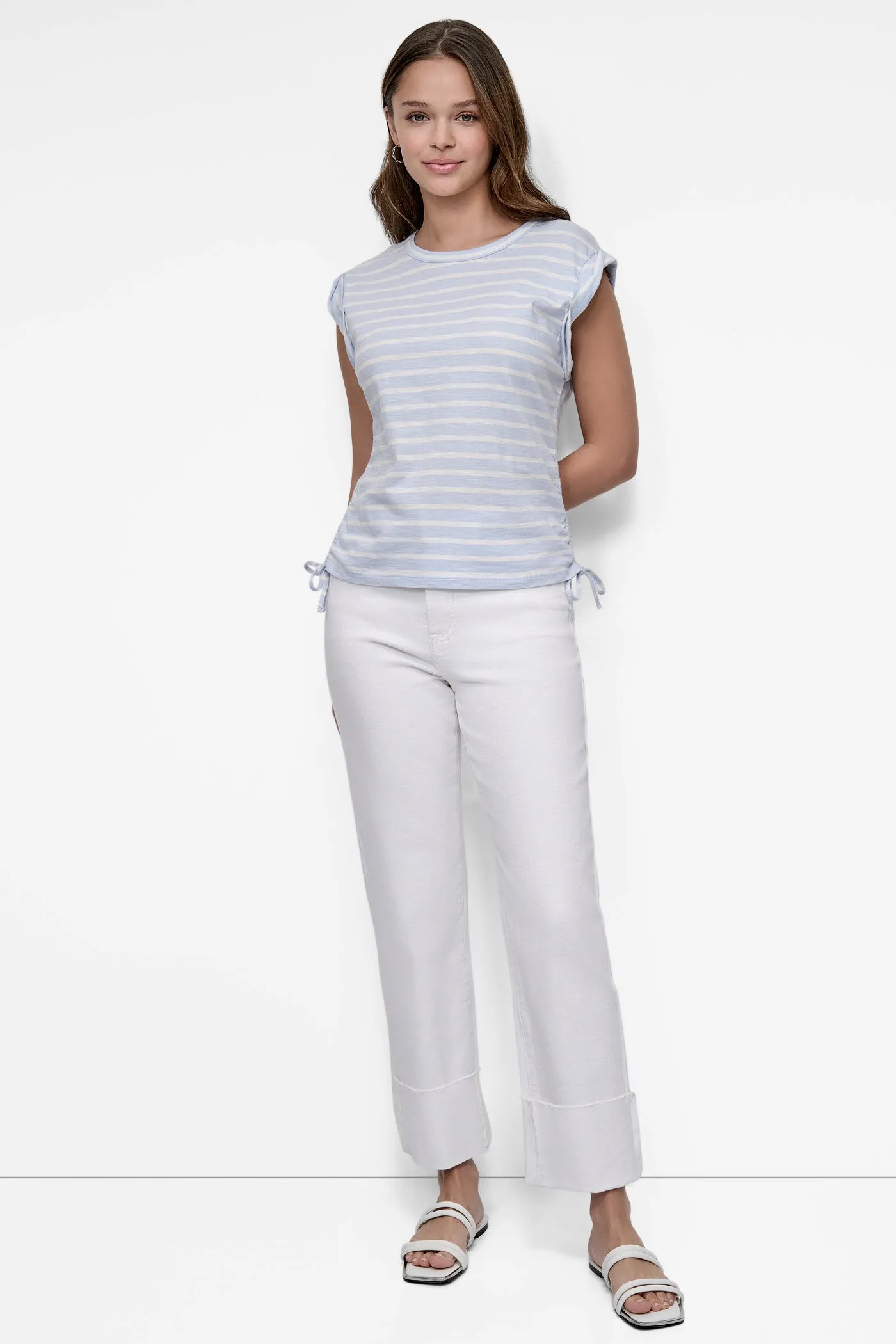 RUCHED SIDE-TIE TEE sold by DKNY product image thumbnail 3