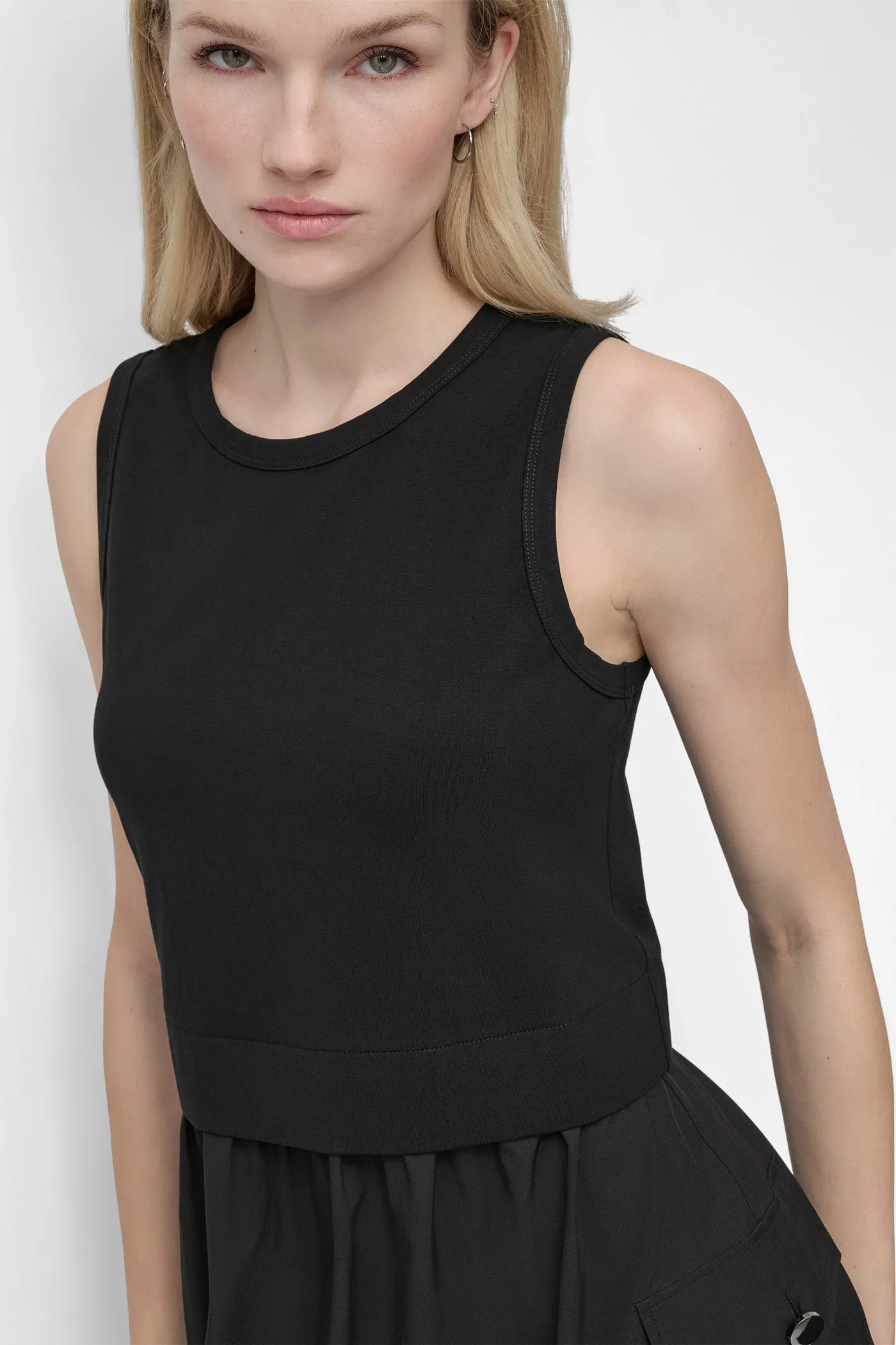 MIXED MEDIA CARGO A-LINE DRESS sold by DKNY product image thumbnail 5