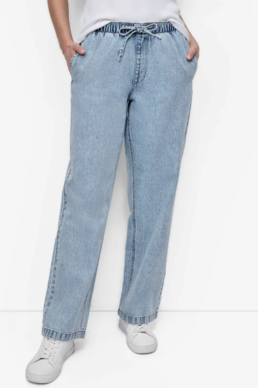 DRAWSTRING STRAIGHT LEG JEAN sold by DKNY