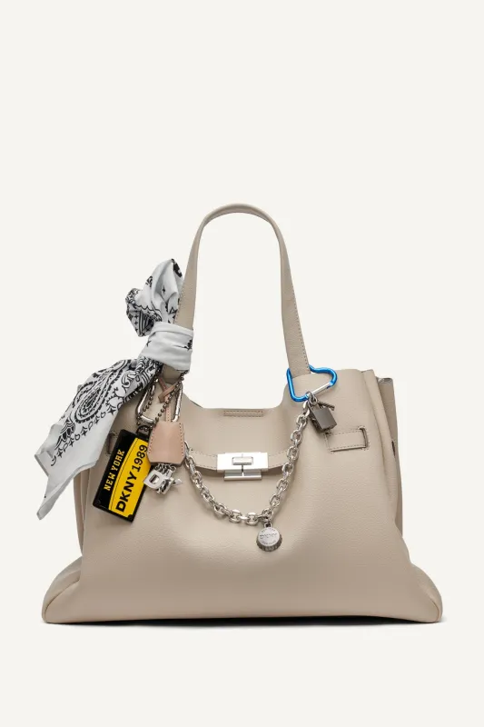 BRYAR LARGE EMBELLISHED SATCHEL BAG sold by DKNY