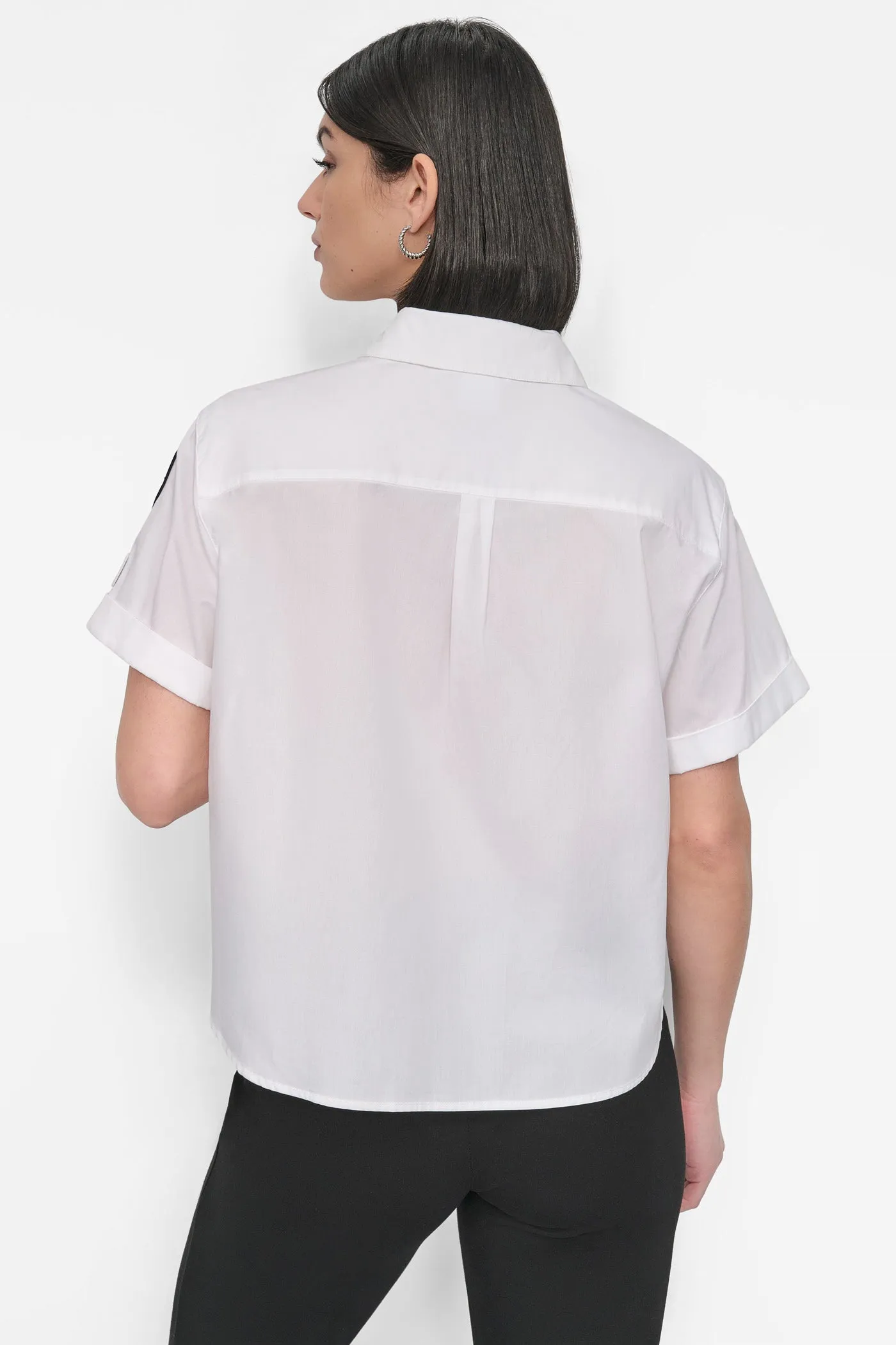 SHORT SLEEVE EMBELLISHED SHIRT sold by DKNY product image thumbnail 2