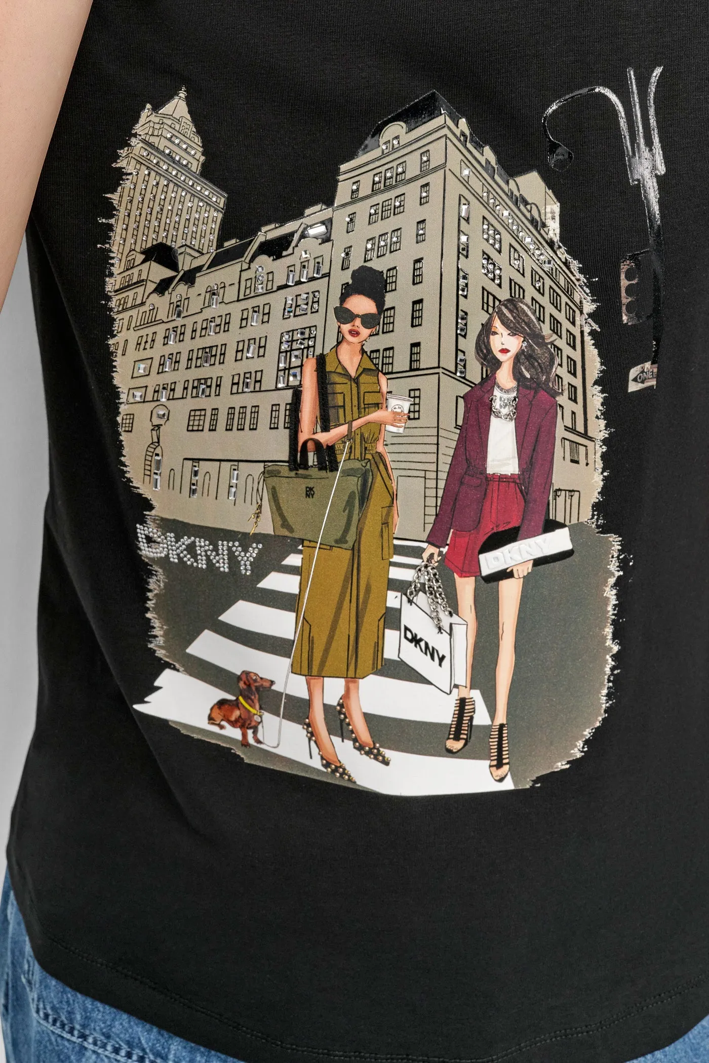 FIFTH AVE EMBELLISHED GRAPHIC TEE sold by DKNY product image thumbnail 5