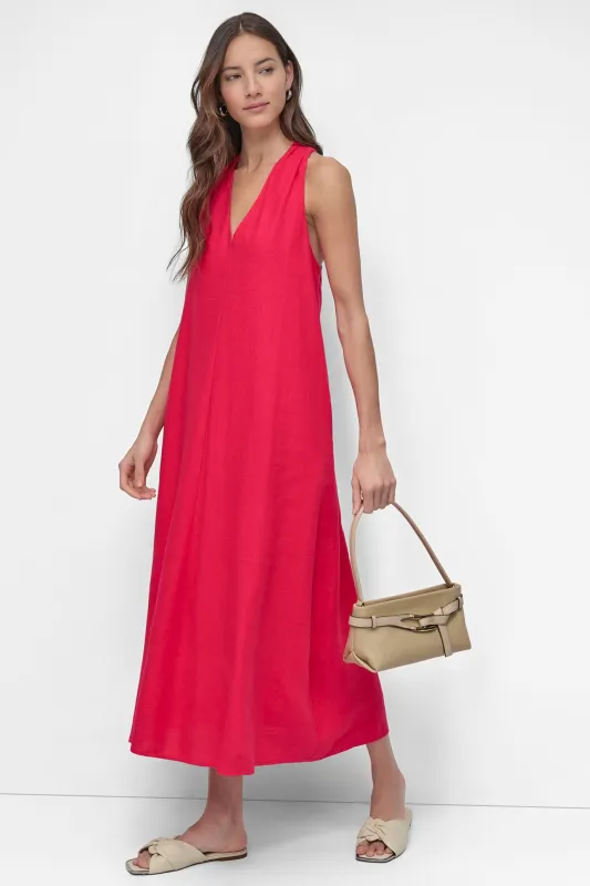 TWIST RACERBACK MIDI SWING DRESS sold by DKNY