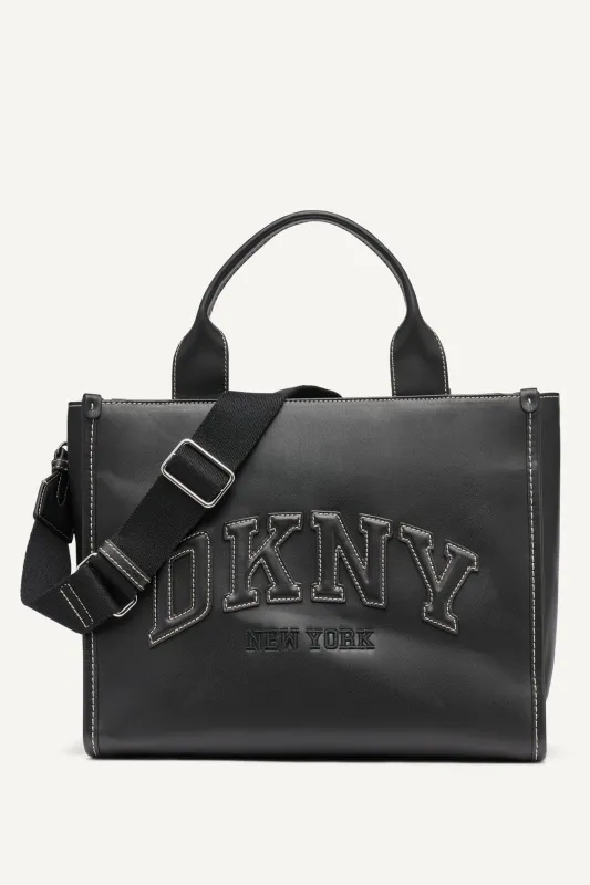 HADLEE EMBELLISHED MEDIUM LOGO TOTE sold by DKNY