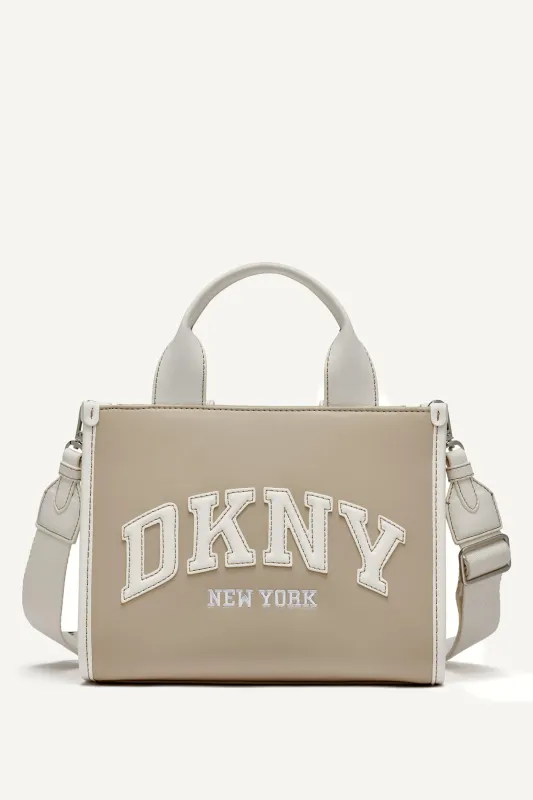 HADLEE SMALL EMBELLISHED LOGO TOTE sold by DKNY