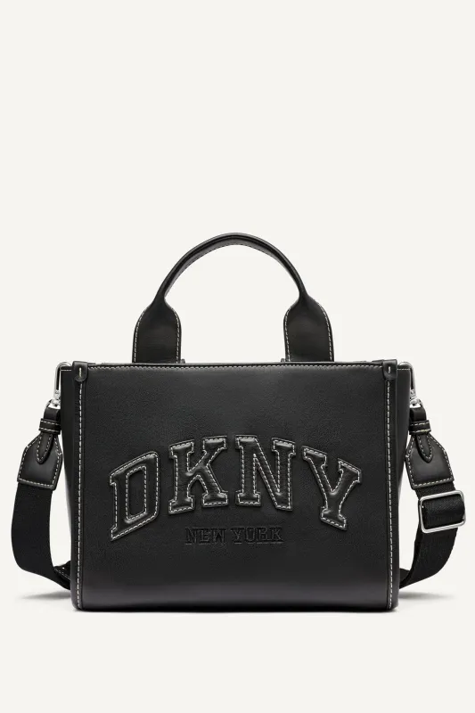 HADLEE SMALL EMBELLISHED LOGO TOTE sold by DKNY
