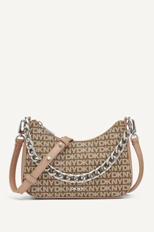 JENNA LOGO DEMI CROSSBODY BAG sold by DKNY