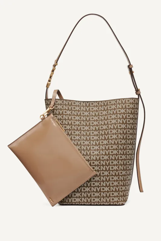 AVRIL LOGO BUCKET BAG sold by DKNY