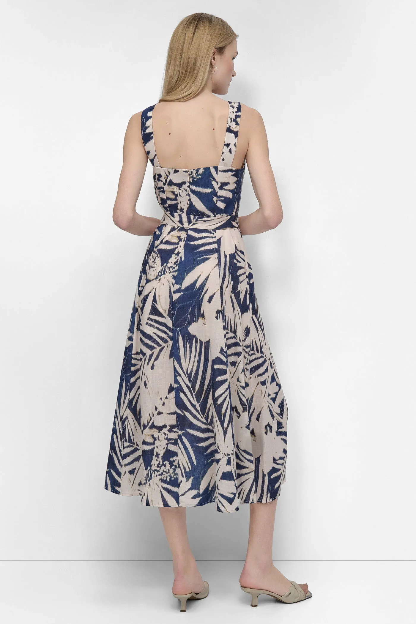 BELTED FLORAL MIDI DRESS sold by DKNY product image thumbnail 2